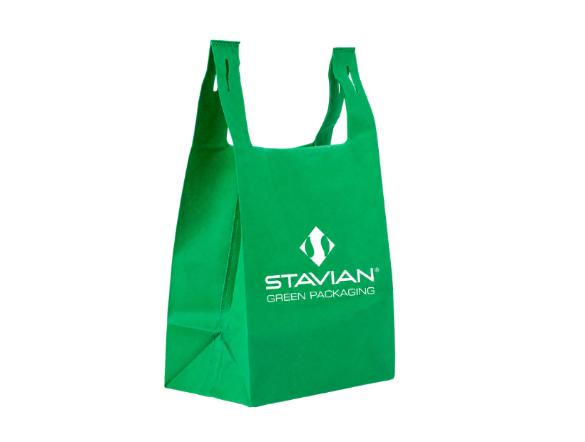T-shirt non-woven bag with square bottom