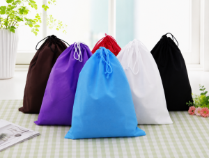 Heat-sealed non-woven drawstring bag